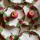 Antique barbotine service with Choisy le Roi apple decorations
