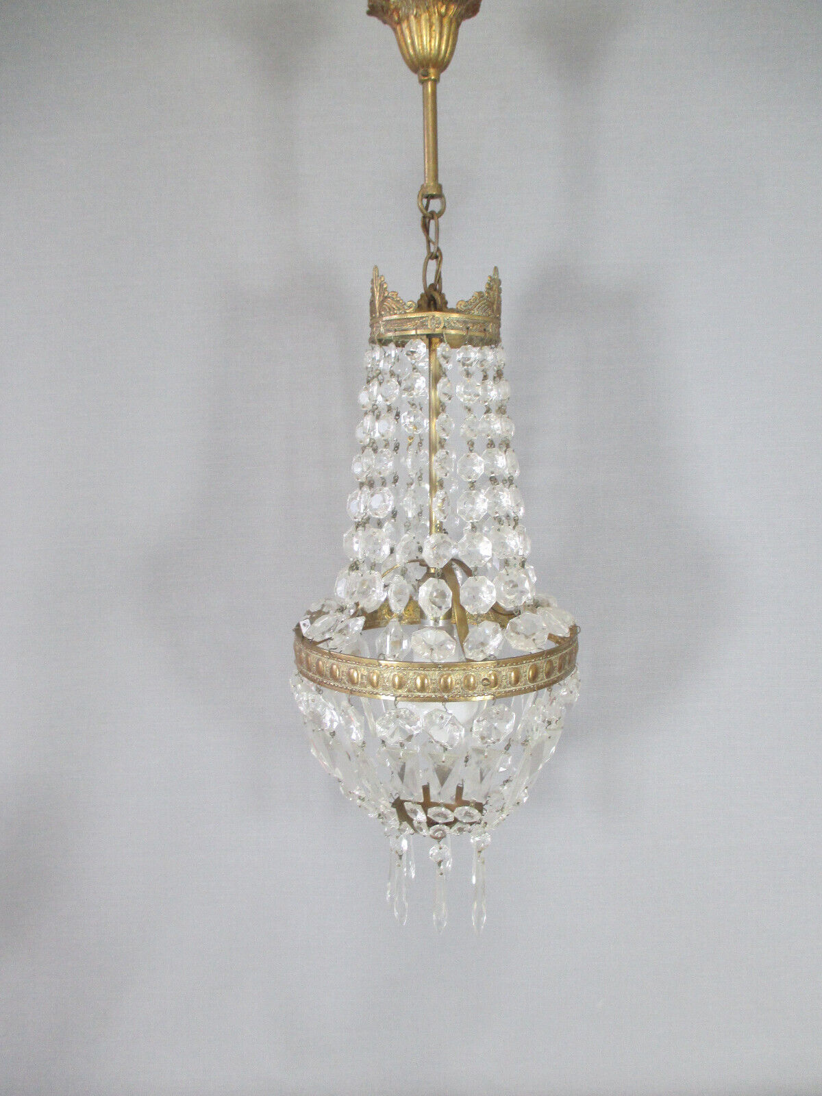 Mongolian chandelier with tassels crystal brass