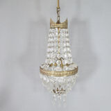 Mongolian chandelier with tassels crystal brass