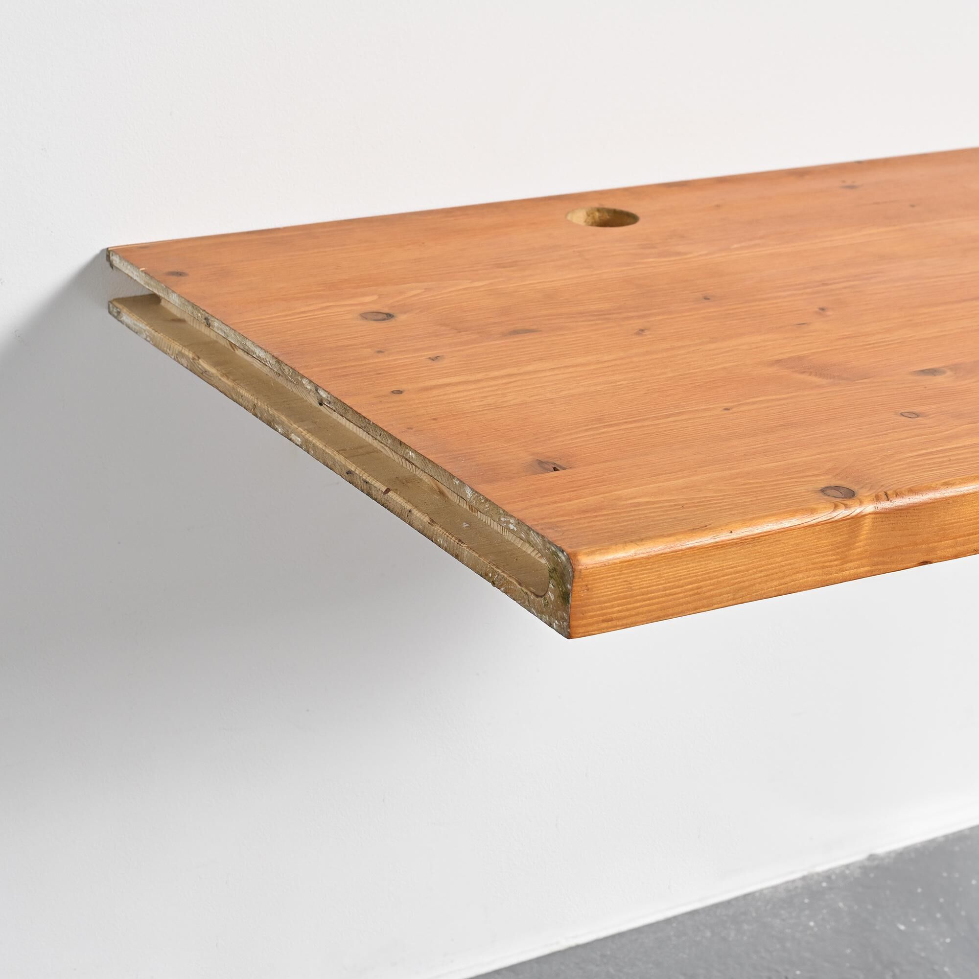 Wall corner console by Charlotte Perriand for the Nova residence, Les Arcs 1800, France.