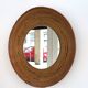Italian rattan bamboo wall mirror, 1960s, 65 cm