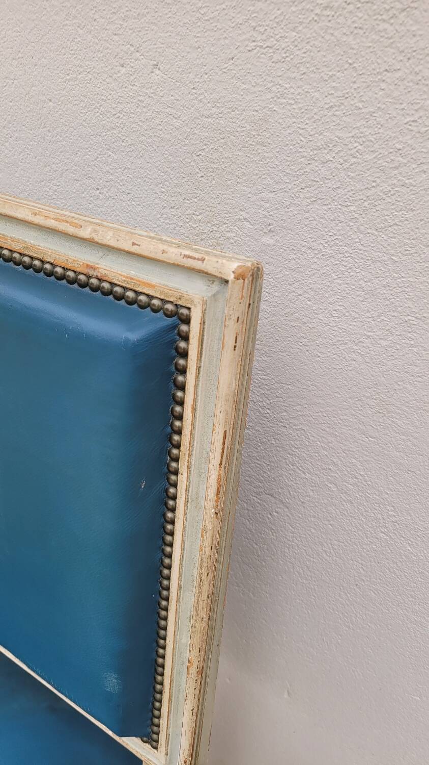 Pair of antique Louis XVI style chairs with patina