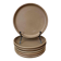 Set of 6 vintage stoneware dinner plates