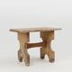 Beau tabouret bas de forme rustique en bois peint, France vers 1900