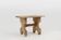 Beau tabouret bas de forme rustique en bois peint, France vers 1900