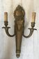 Paire d’appliques de château en bronze 55cm