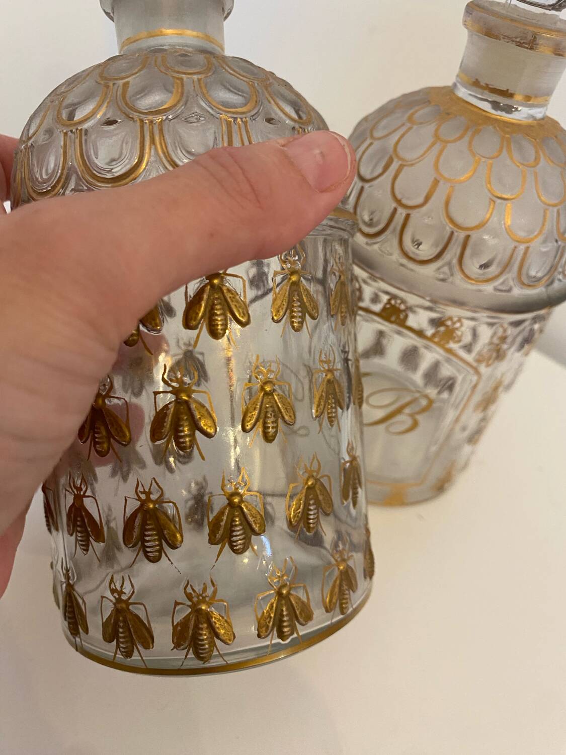 Lot of 2 bottles of vintage Guerlain Cologne perfume.