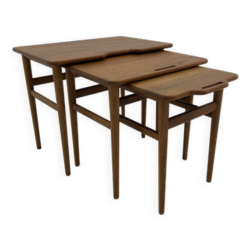 Tables gigognes en teck danois par Kurt Østervig pour Jason Møbler, années 1960, ensemble de
