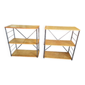 Paire d'etageres vintage