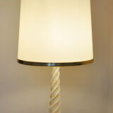 Twisted marble column lamp