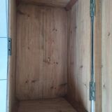 Old waxed wooden trunk 19th century