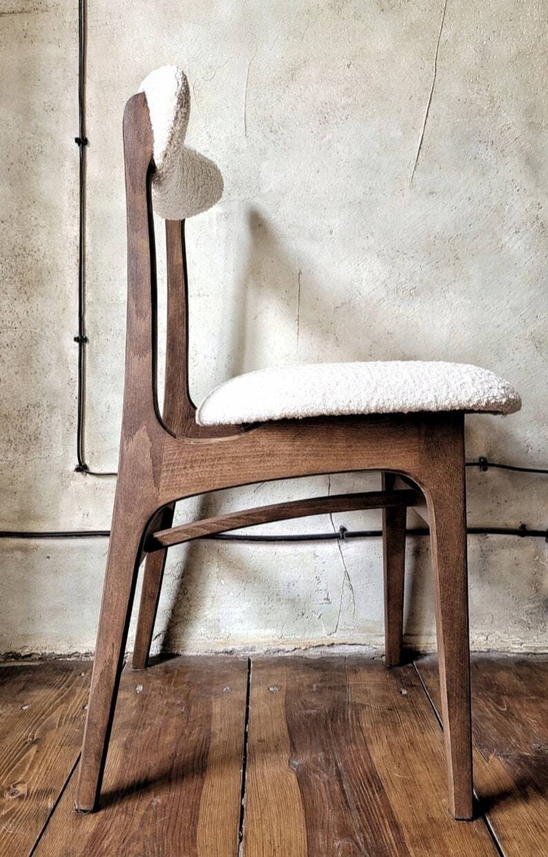 Vintage Polish dining chair style 200-190, by R. Hałas PRL