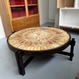Herbarium round coffee table by Roger Capron
