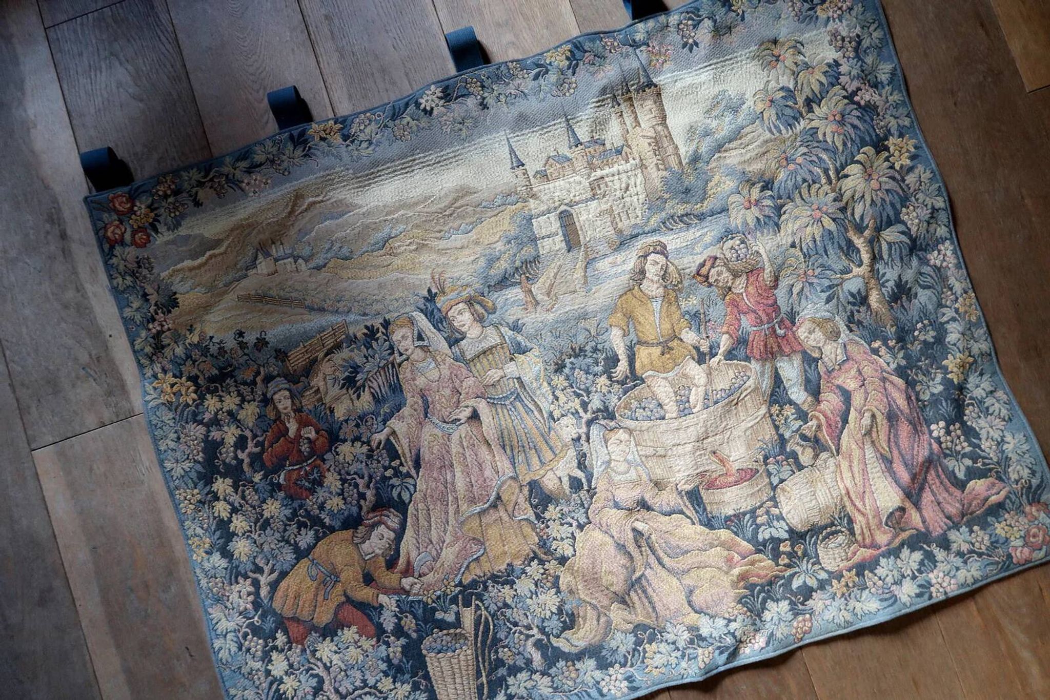 Vintage French tapestry wall hanging by Marc Waymel, 91cm x 117cm, 1960s