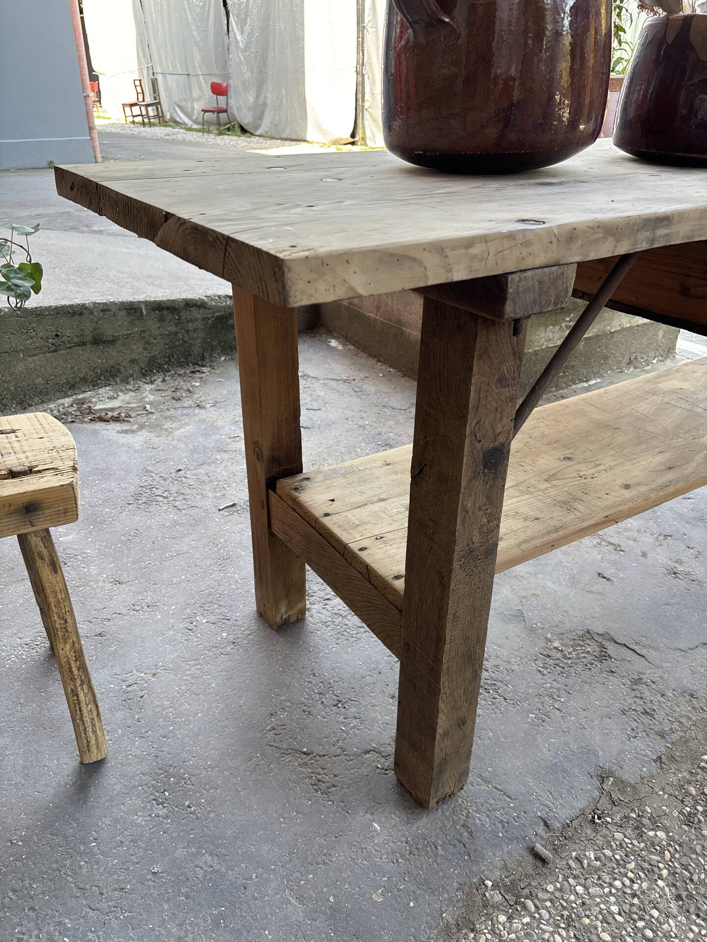 Meuble de métier en chêne