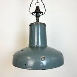 Industrial Grey Enamel Pendant Lamp from Siemens, 1930s