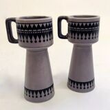 Pair of Scandinavian-style candlesticks