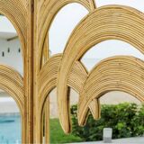 Mirror and rattan screen