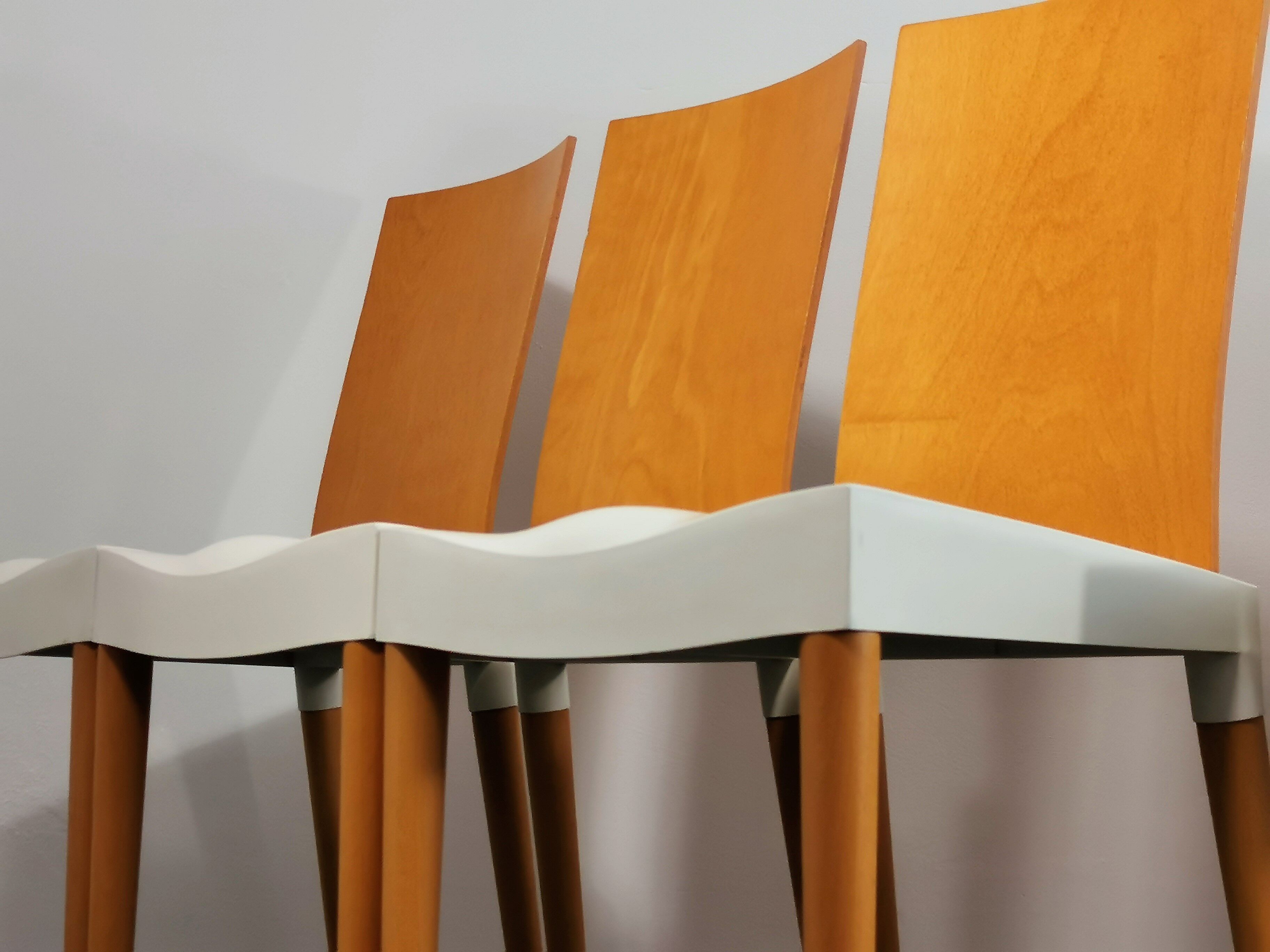 Set of 4 Miss Trip chairs by Philippe Starck for Kartell 1990