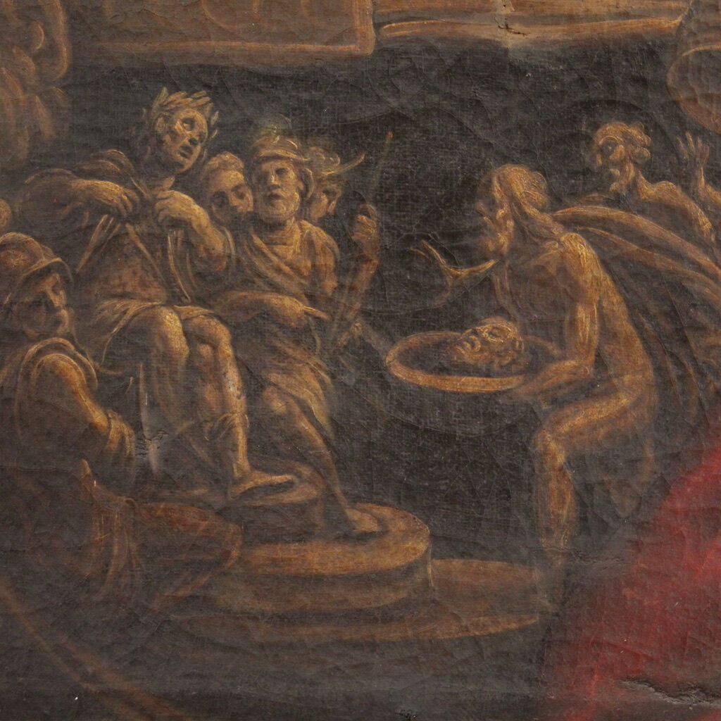 Rare tableau italien représentant Jules César du XVIIe siècle