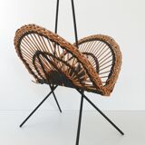 Vintage rattan magazine holders