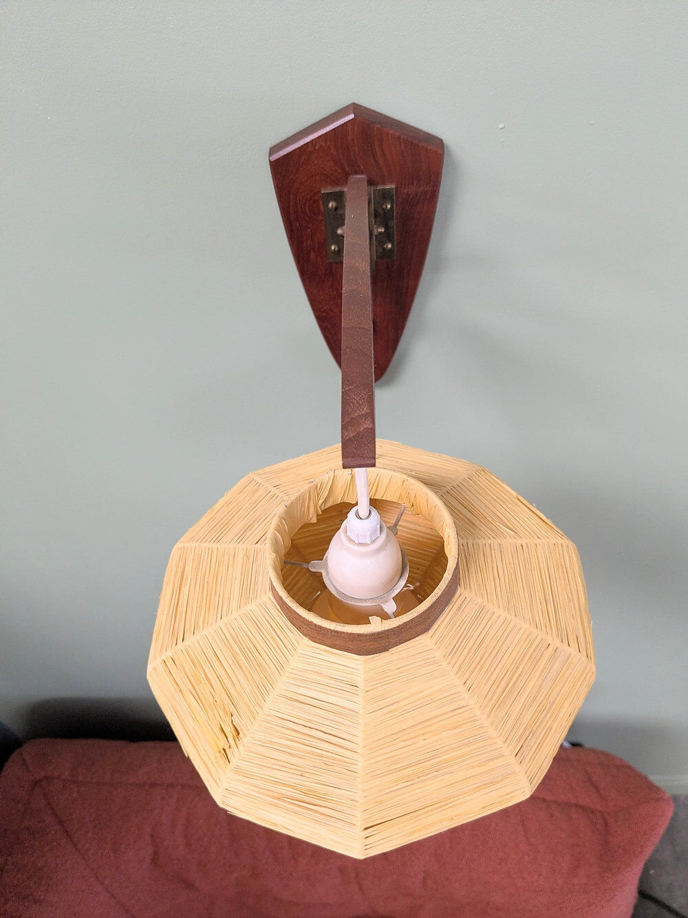 Danish vintage wall light in teak