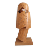 Vintage Japanese kokeshi doll in bamboo japenese dancing geisha