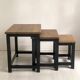 Nesting tables brutalist style solid oak 1960s