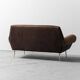 Canapé 3 places en velours marron gigi radice minotti 1950s vintage modernism