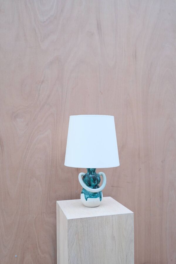 Lampe en céramique émaillé, France 1950