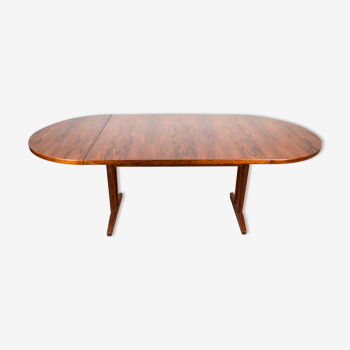 Table de repas ovale scandinave en palissandre de rio