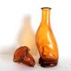 Glass dachshund decanter from Empoli, Italy 1960