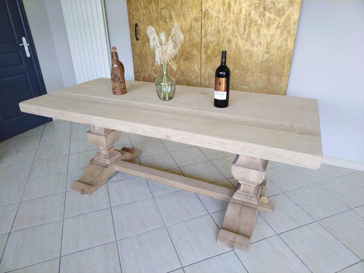 Renovated oak monastery table
