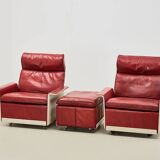 Dieter Rams Pair of Lounge Chairs + Ottoman 620 Series for Vitsoe 1962