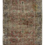 Turkish Anatolian Handmade Vintage Area Rug 204 cm x 114 cm