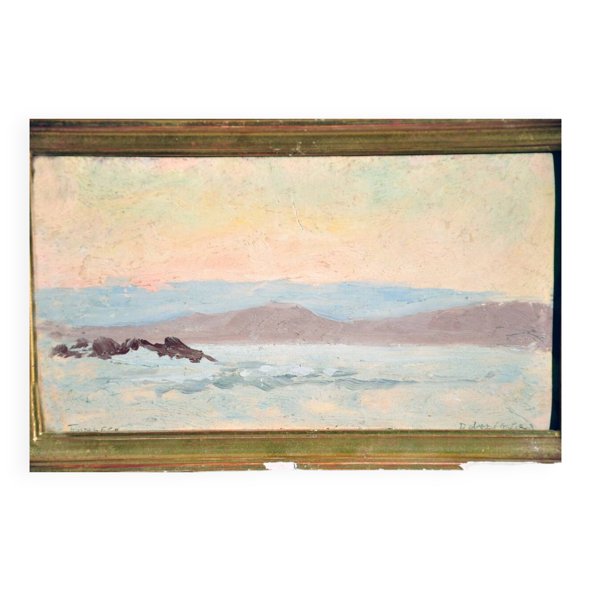 Gaston Simoës de Fonseca: 4 oils on wood (landscapes in Greece)