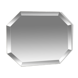 Beveled octagonal mirror 50x40cm