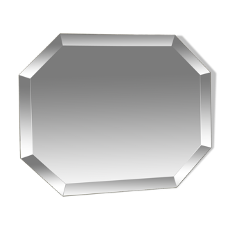 Beveled octagonal mirror 50x40cm