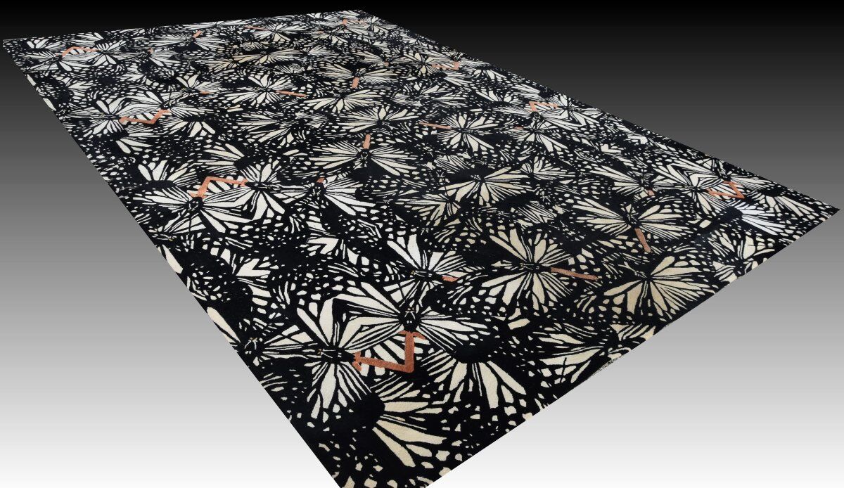 Large modern rug Roche Bobois: 3.94 x 2.73 metres