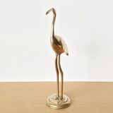 Vintage brass ibis bird statuette