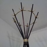 Italian copper and steel tubular coat rack, 1950s