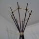 Italian Copper & Steel Tubular Coat Rack, 1950s