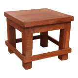 Old small Burmese teak workshop bedside table
