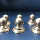 6 boutons poignées en laiton massif , vintage