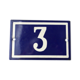 Plaque émaillée numéro de rue 3