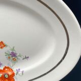Plat ovale Coquelicots Lunéville
