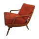 Fauteuil vintage mid-century pieds compas style scandi