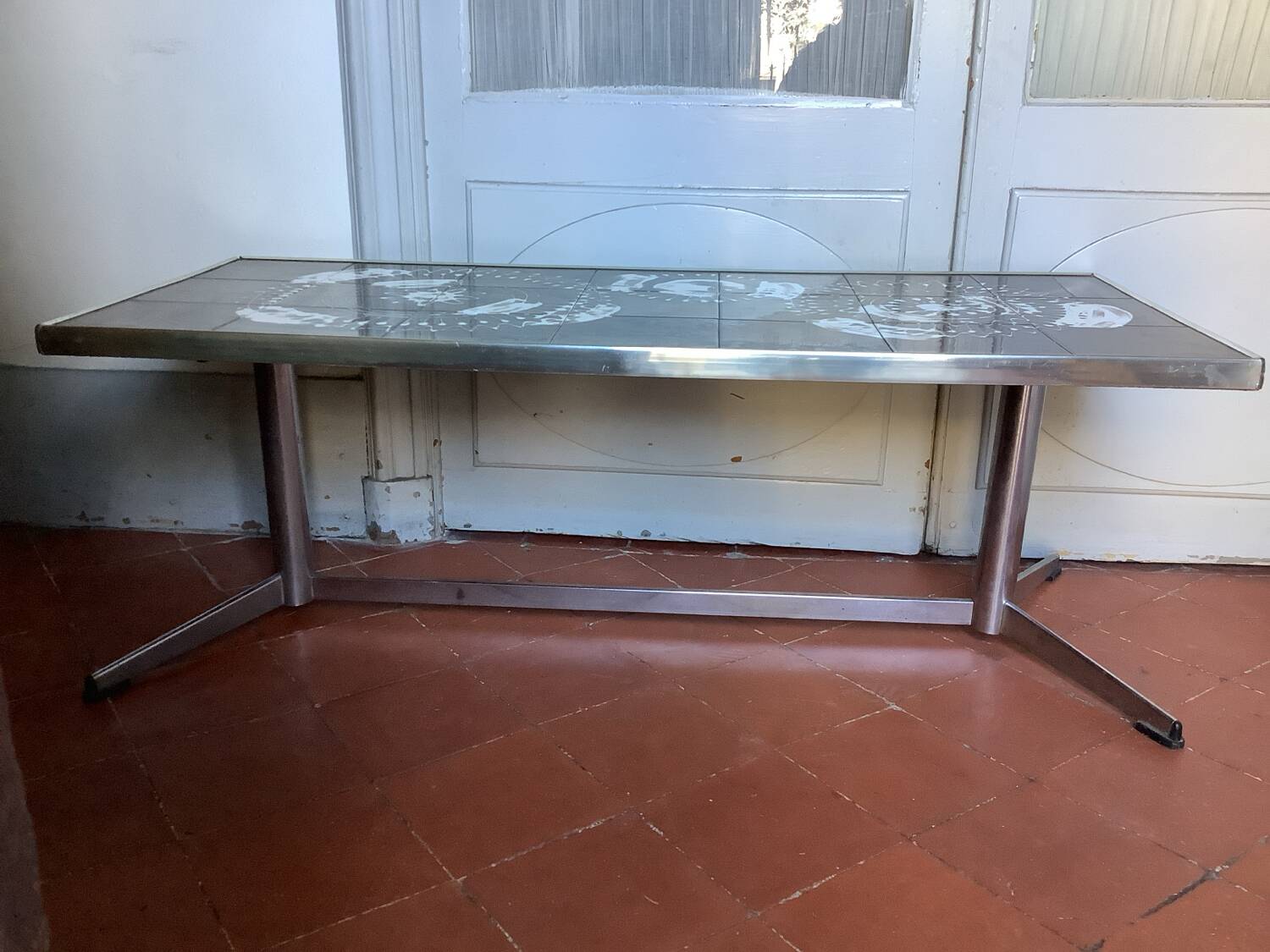 Vintage ceramic coffee table from the 1970s