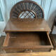 Pair of rattan bedside tables