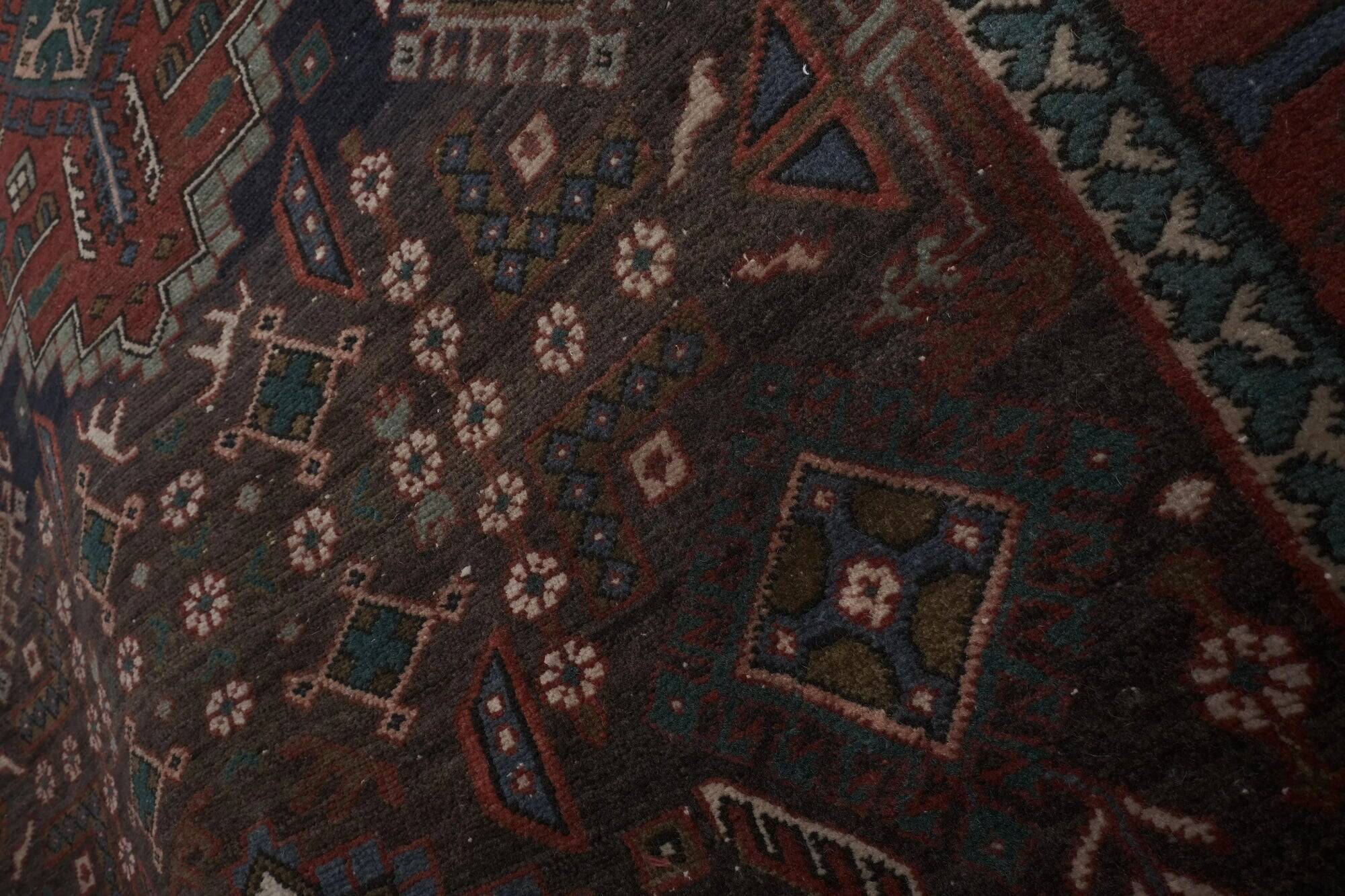 Vintage Turkish hallway rug 112x450 cm